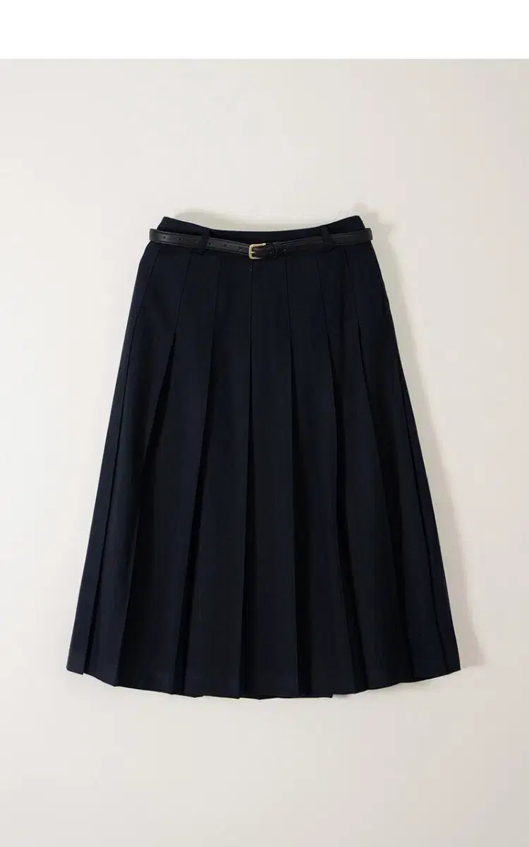 세이지먼트 NEW WOOL PLEATS SKIRT BELT SET Cha