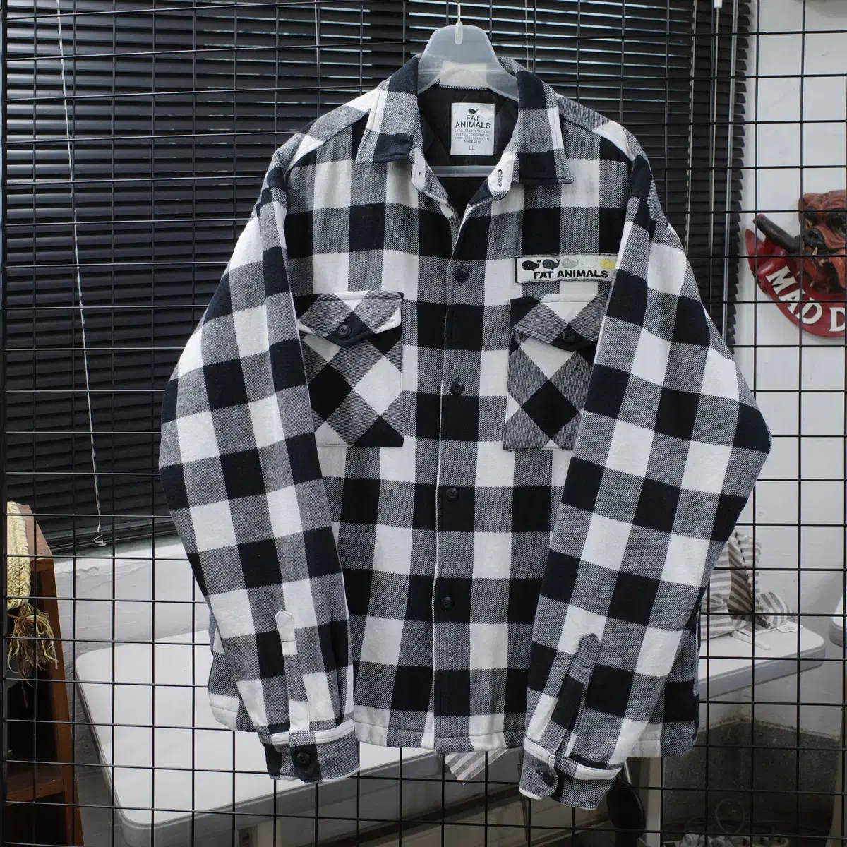 FAT ANIMALS checked jacket,