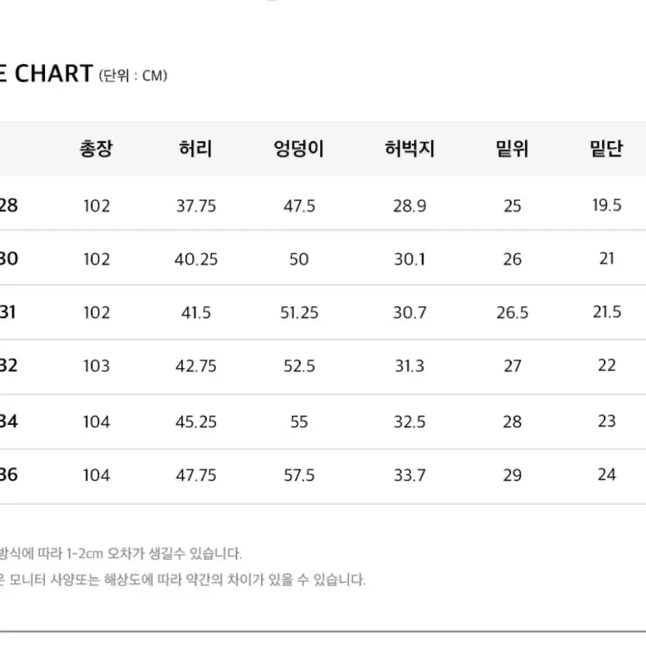 피스워커 night comet/new stan 34인치 청바지