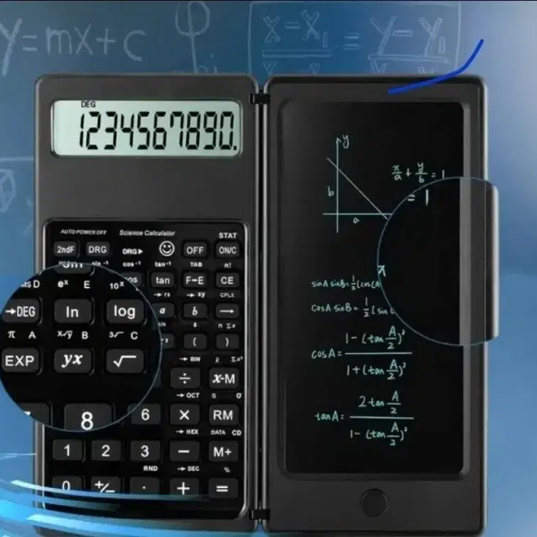 2024 데스크탑 과학 계산기: 멀티뷰 4줄 LCD 디스플레이 있는 필기