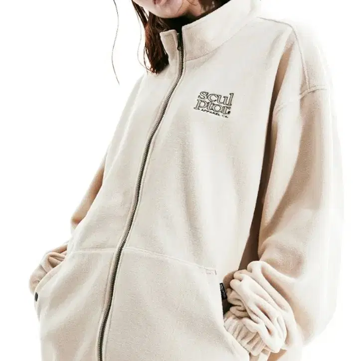 스컬프터 후리스 아이보리 Comfy Fleece Jacket Ivory