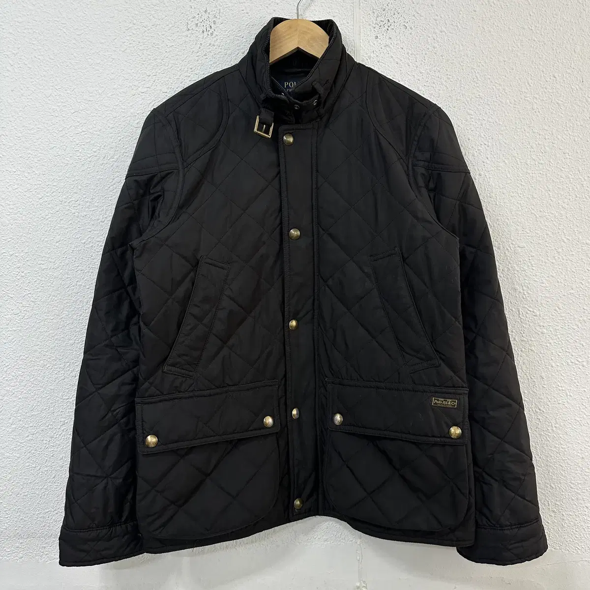 [M] New Polo Ralph Lauren Corduroy Golden Quilted Jacket Black 0440