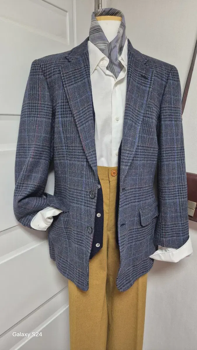 Bloo glencheck tweed and wool jacket