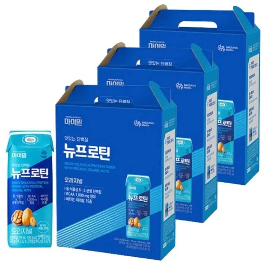 대상 마이밀 뉴프로틴 190ml 48개 단백질음료