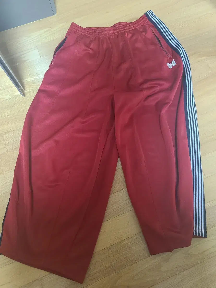 [M] Needles HD Track Pants Red/White