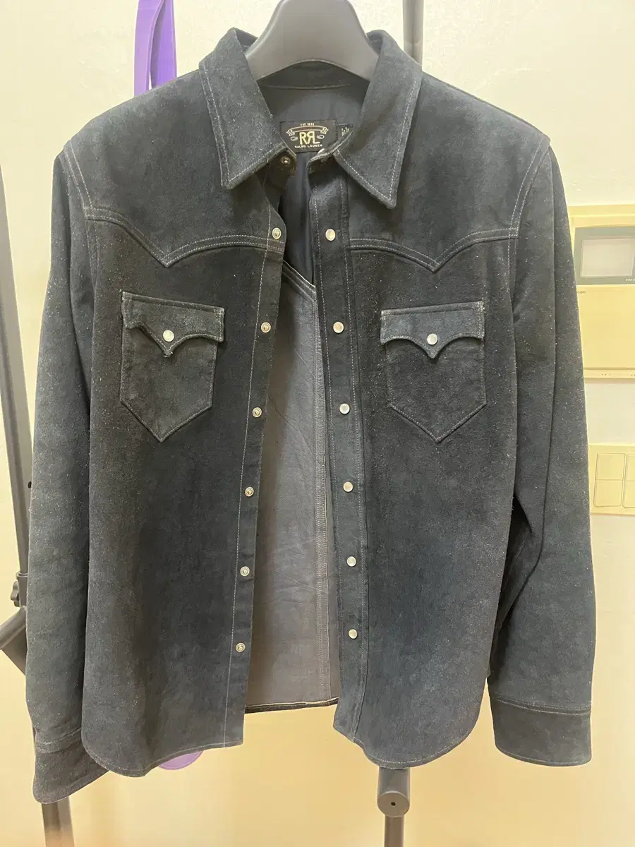 RRL Double L Suede Western Shirt Jacket