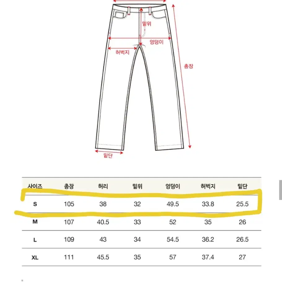 세터 스트라이프 뉴트로 핏 데님팬츠 S (29,30)