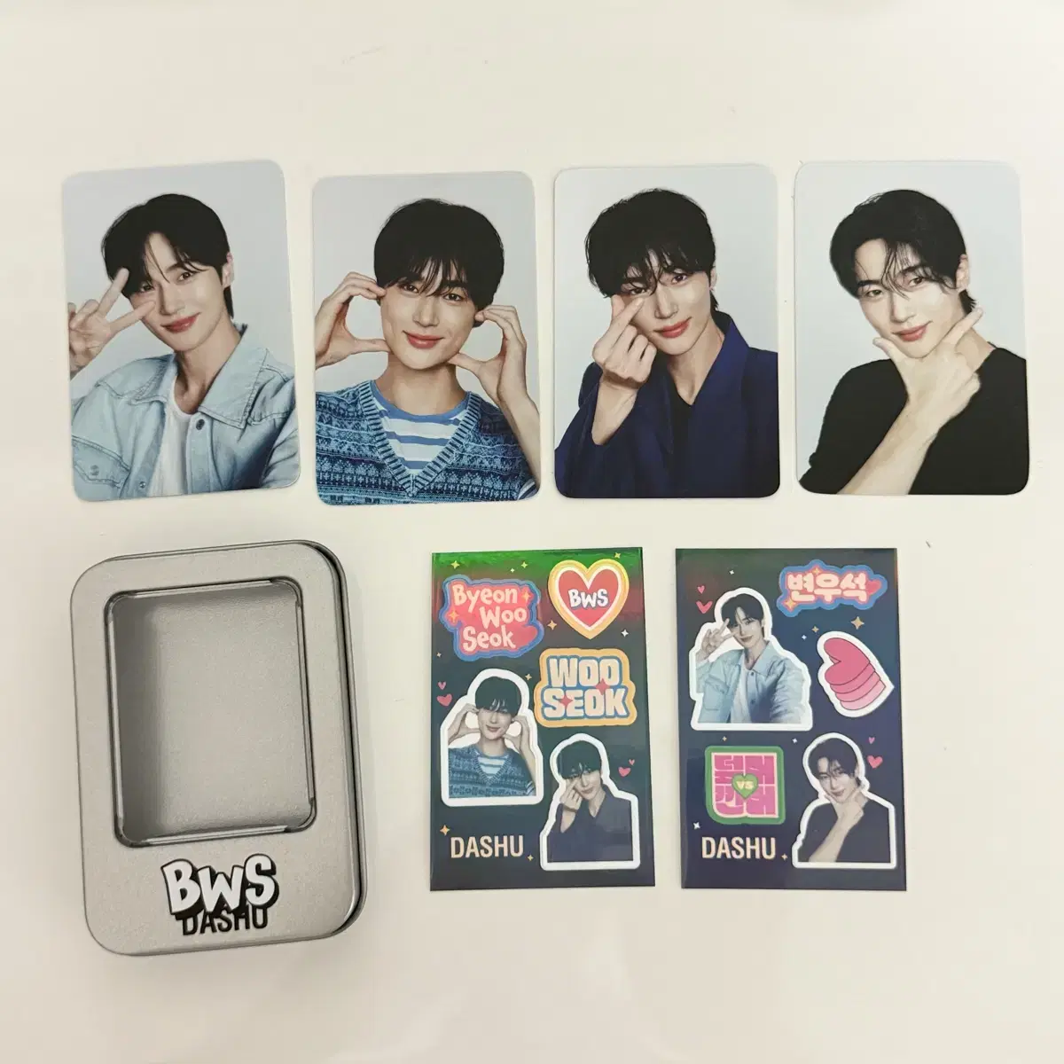 Daschu Byun Wooseok photocard New Product Photo Card sign sticker Tin Case Set