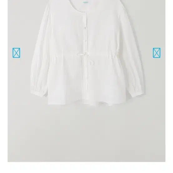 타낫 T/T Dense string blouse (white)