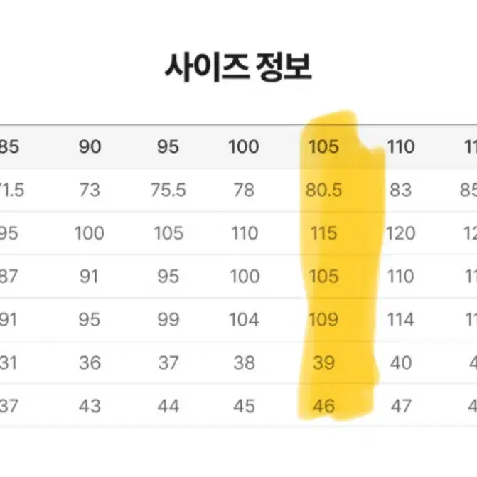 야구 국가대표 홈 유니폼 노마킹 105