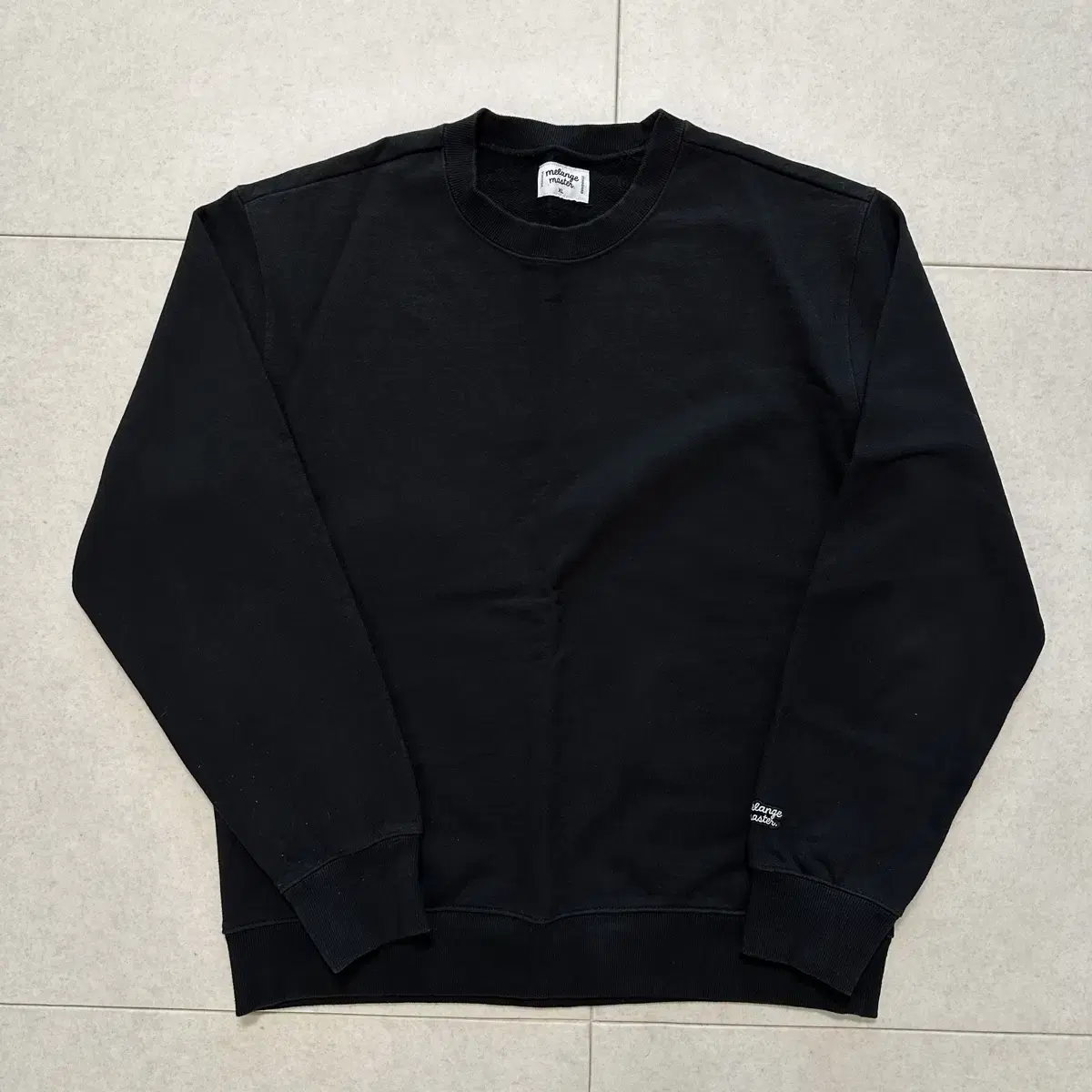 [size 105] Melange Master Standard Sweatshirt Black