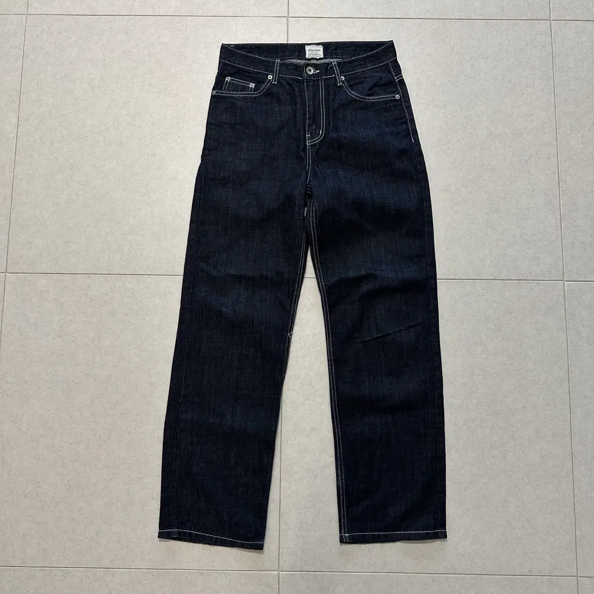 [size 30] Promenade semi-wide jin blue denim pants