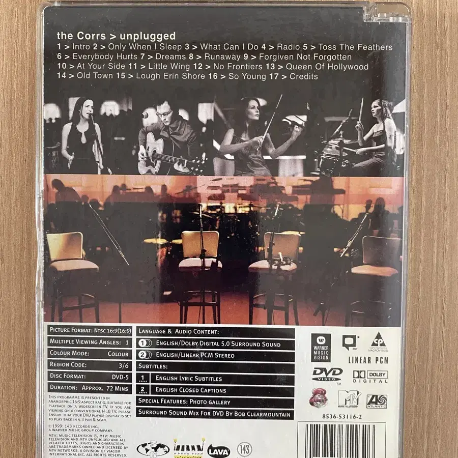 DVD 팝송 the Corrs 1disk