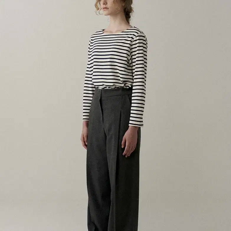 Blank03 Two-way wool tuck pants 슬랙스 차콜 S