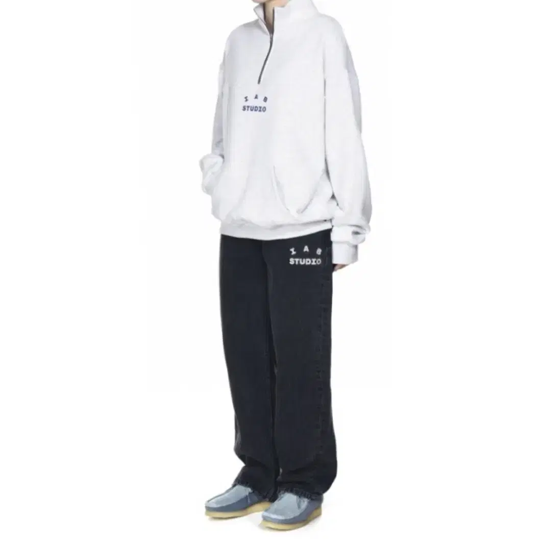 아이앱 Half Zip Pullover light Gray, 반짚업