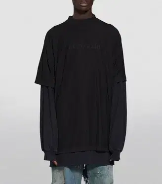 Balenciaga Mirror Logo Inside Out Double-breasted Long Sleeve