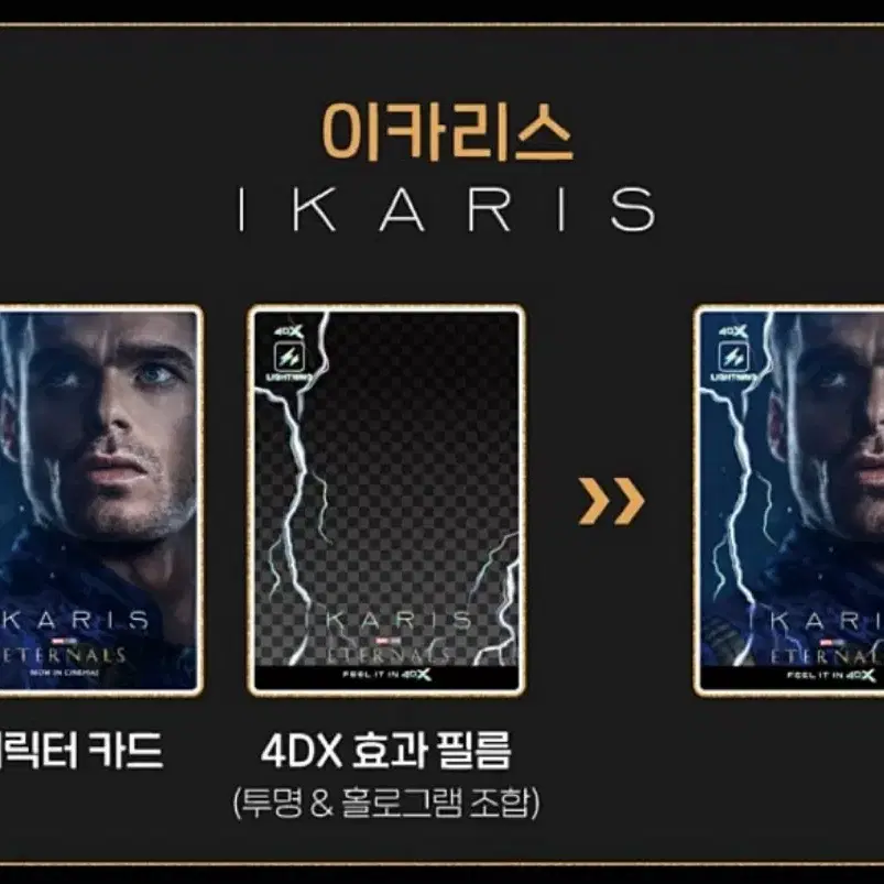 이터널스 4DX 액션 필름 캐릭터 카드 5종 (극장 특전)