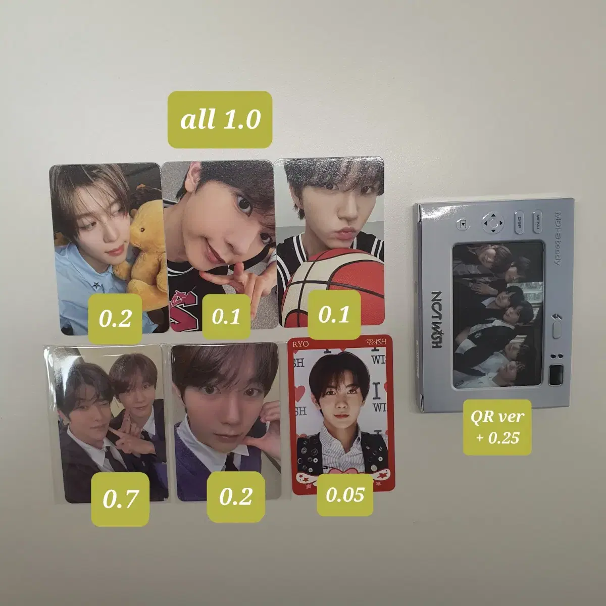 NCT wish photocard wts showcase unreleased photocard sion Ryo Unit tc Steady Jae Hee