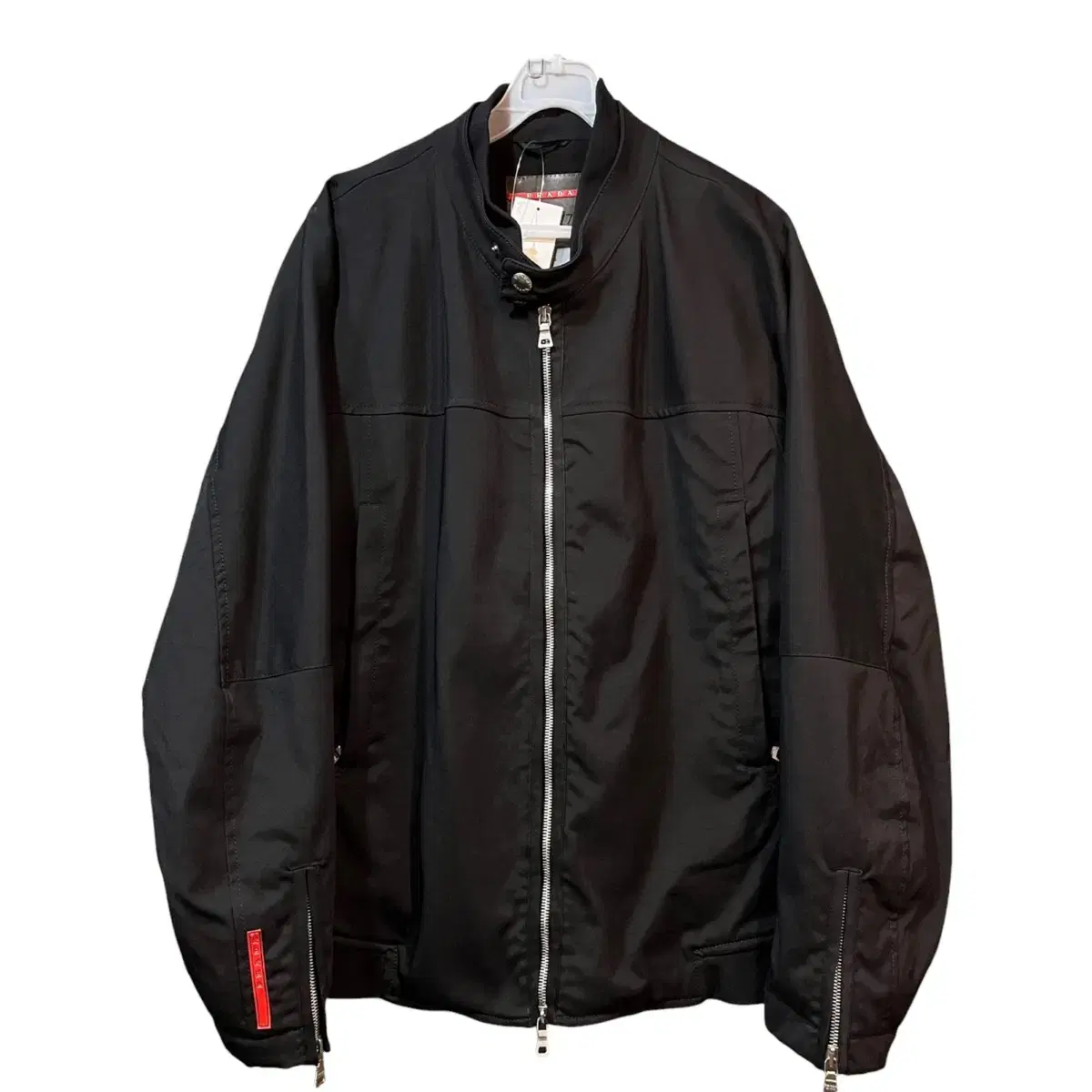 [L] Prada Woven Zip-up Jacket