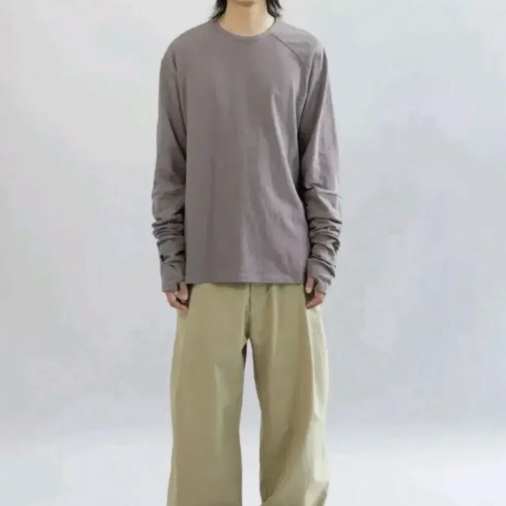 해칭룸 vtg deep pleats trousers beige