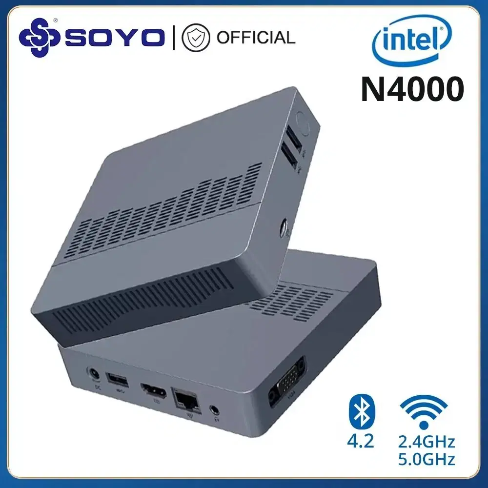 미니PC SOYO 인텔 N4000 RAM 6GB 프로 에어 게임용