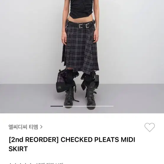 LCDC / 엘씨디씨티엠 /checked pleats midi skirt