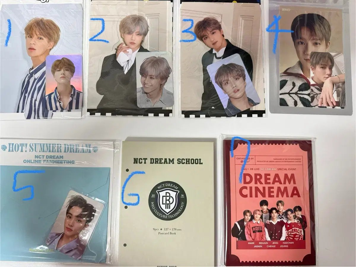 NCT Dream holka, Beyoncé marks, and postcard book (very cheap).