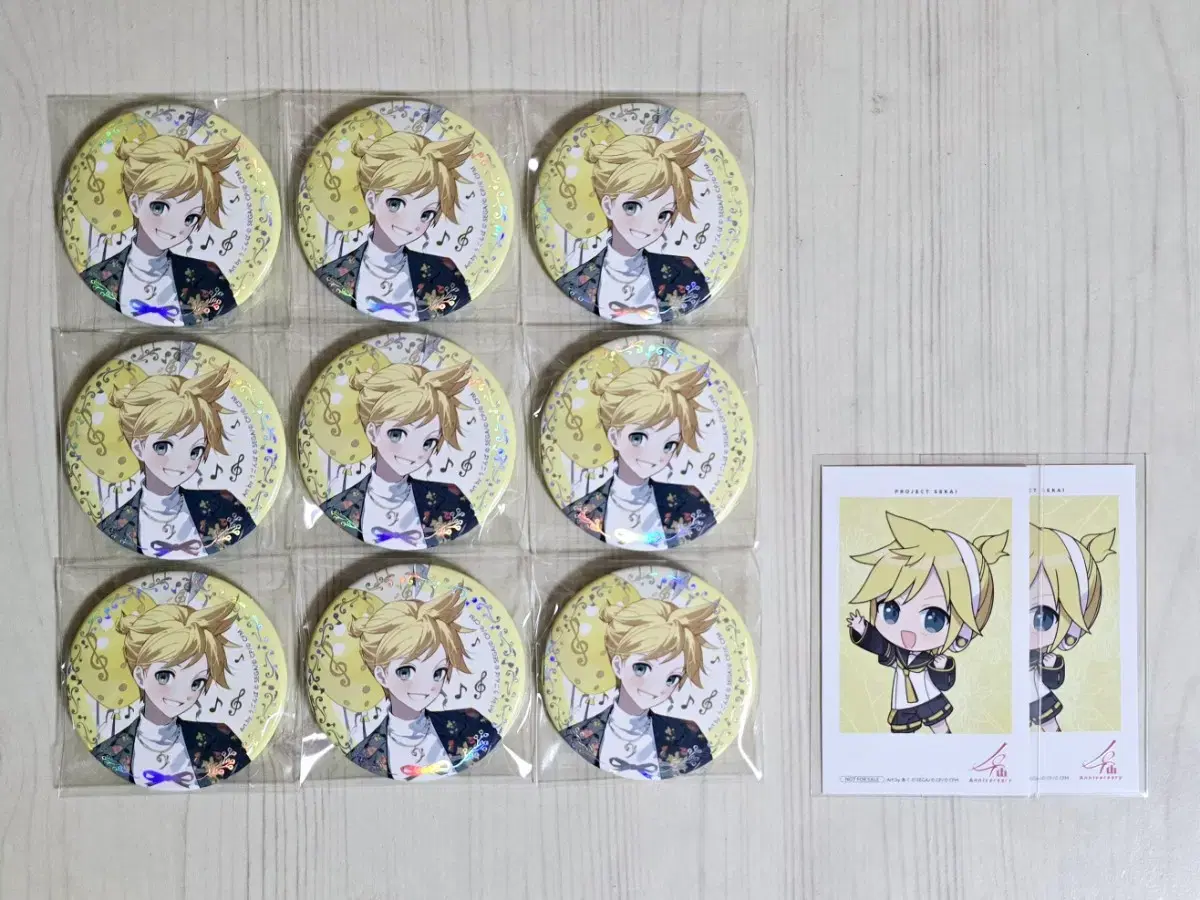 Pseka Kagamine ren 4th Anniversary Can Badge of Appreciation