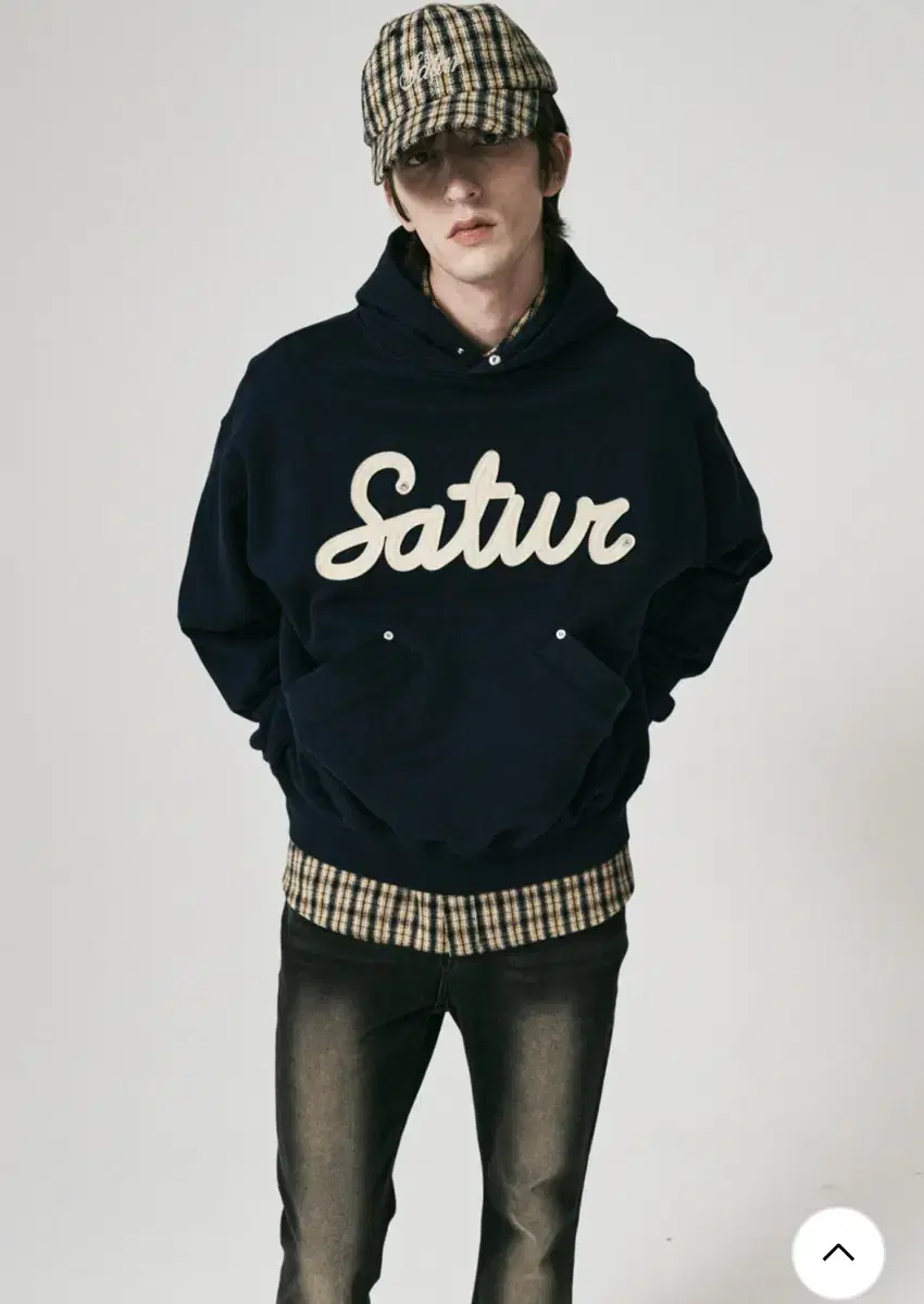 Satter Navy Hoodie, Size Large (New)