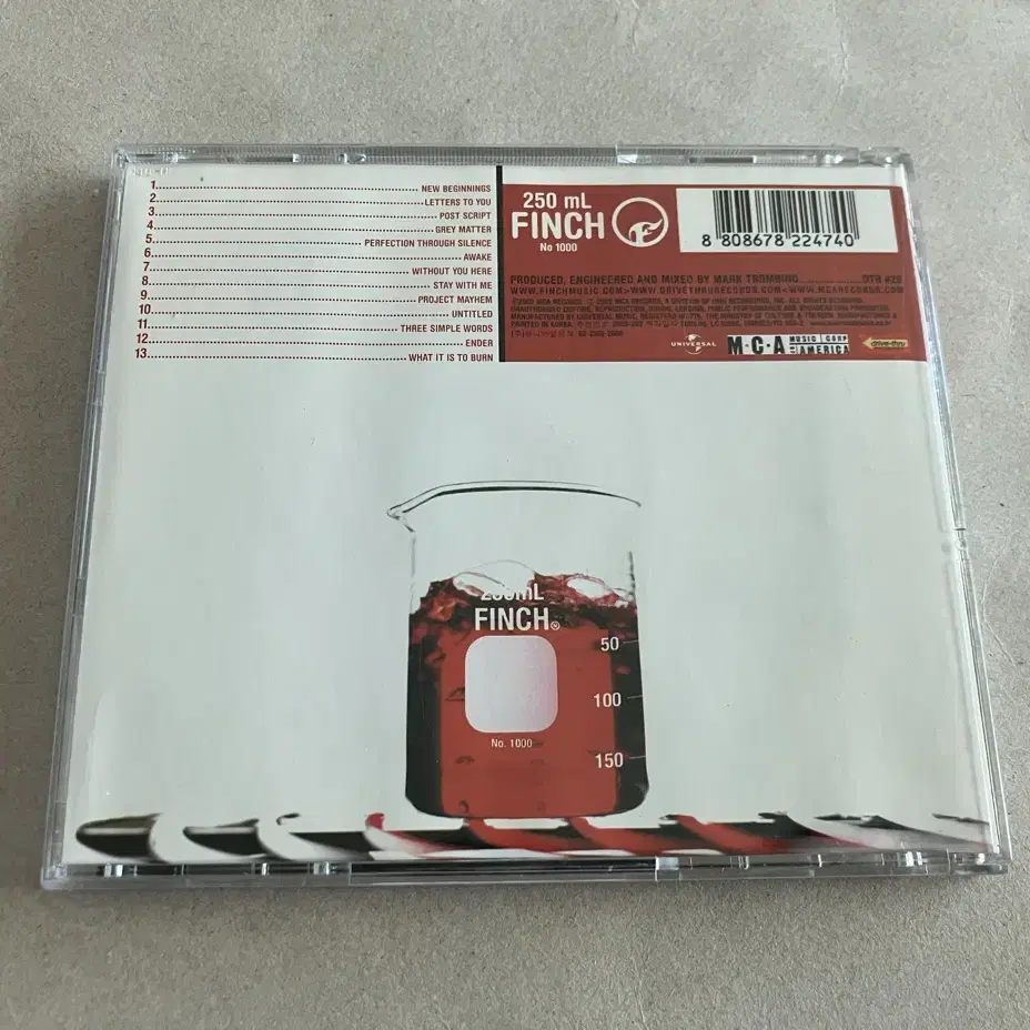 핀치 Finch 1집 (2002) 하드코어 이모코어 록 밴드 시디 CD