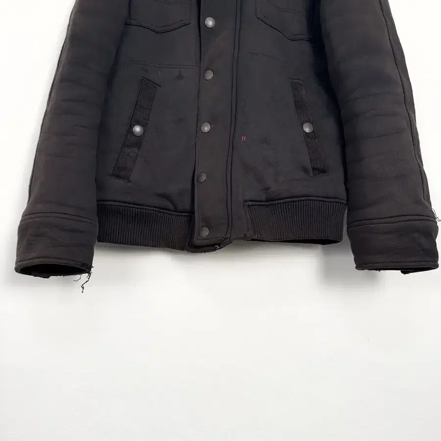 diesel faded sherpa hooded jacket