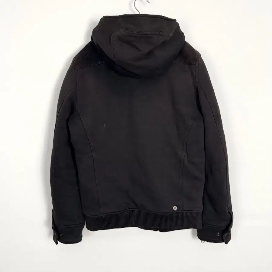 diesel faded sherpa hooded jacket