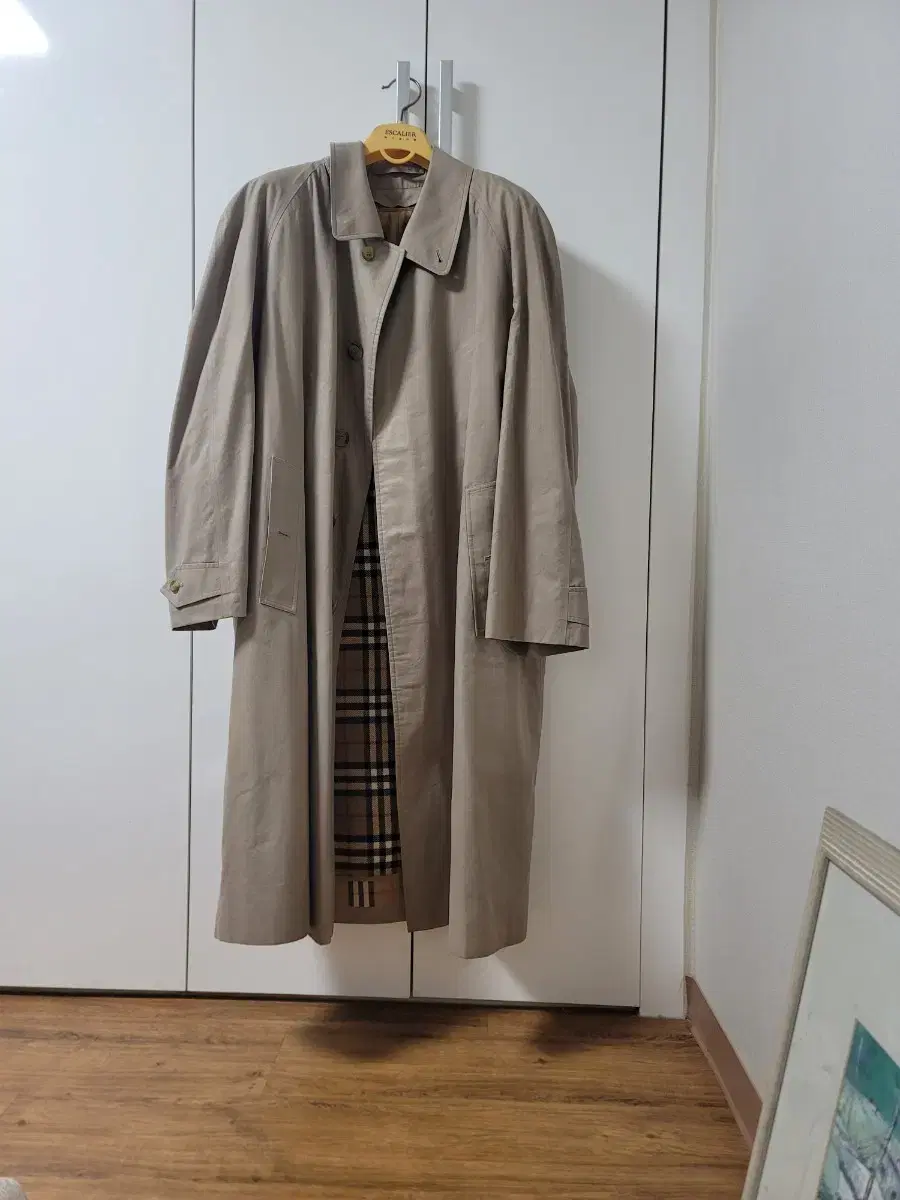 Genuine Burberry Long Trench Coat Inner and outer size 103 waterproof cotton