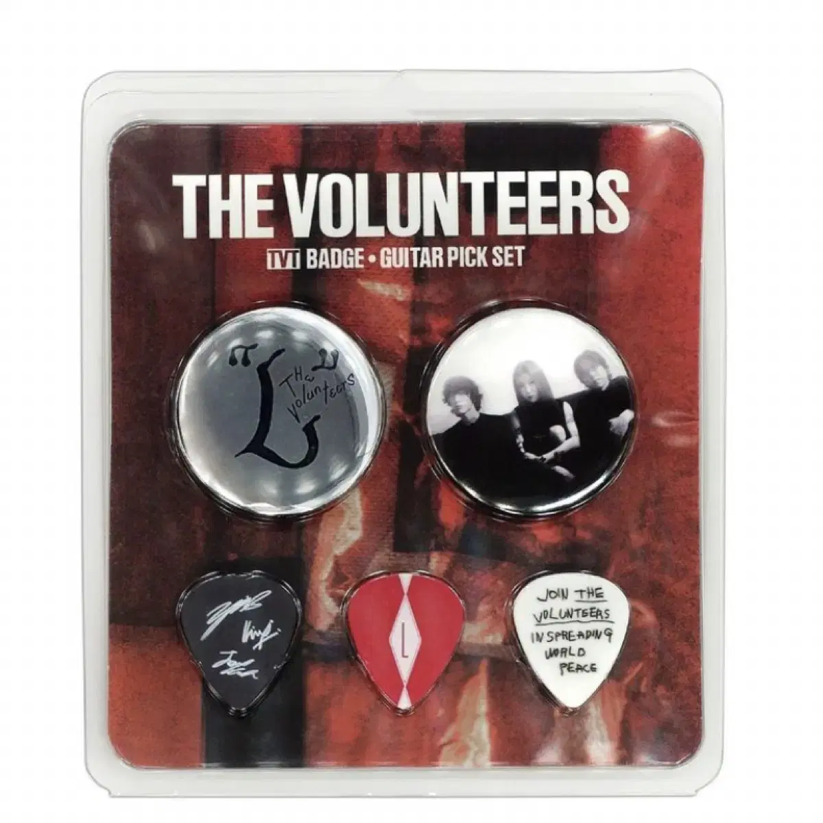 TVT BADGE & GUITAR PICK SET 더발룬티어스뱃지피크세트