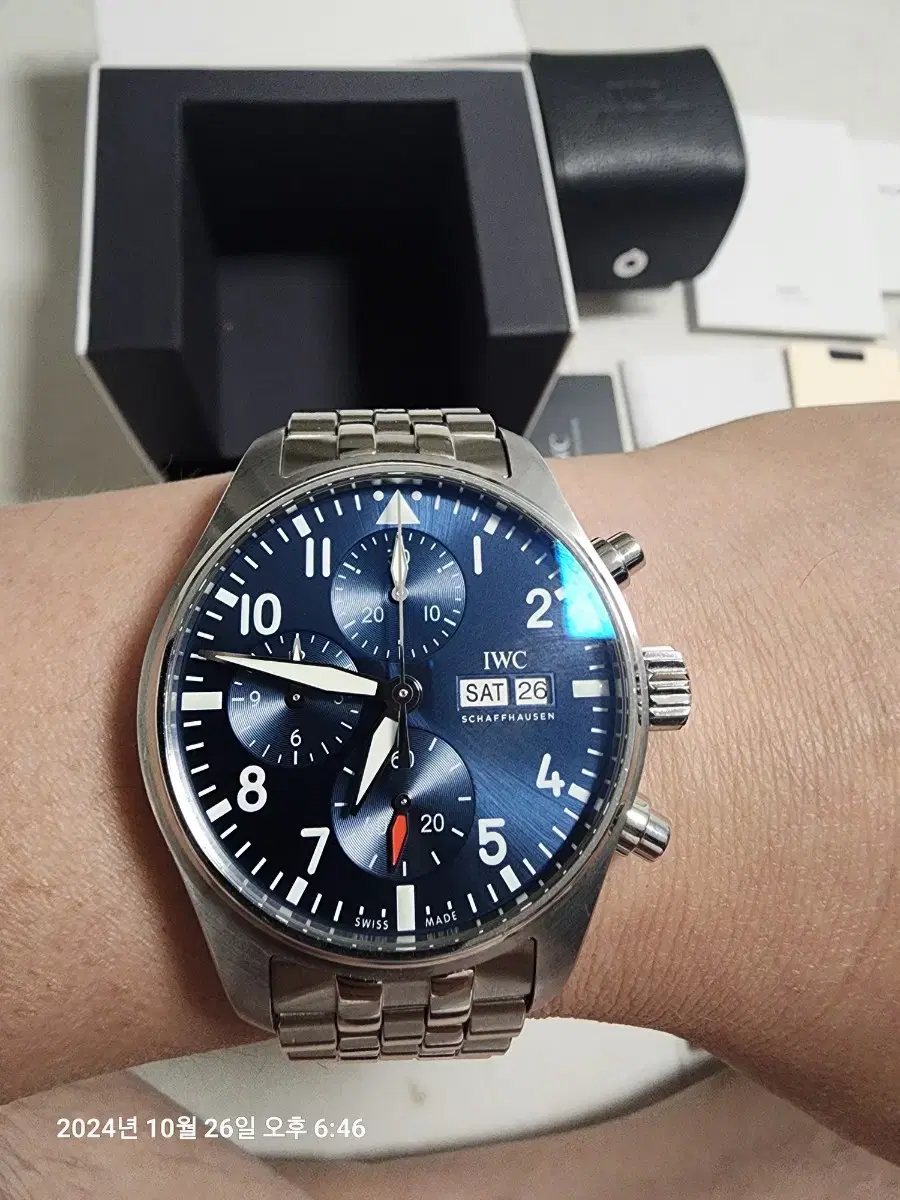 IWC 파일럿 크로노 신형 청판 41mm