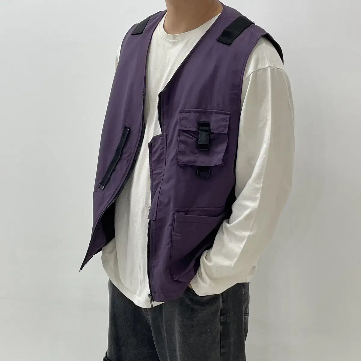 Men's Purple Tech Jacket Vest Jo