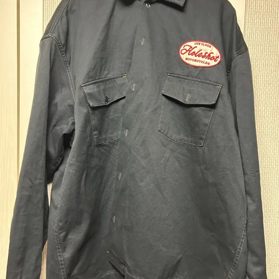 MECHANIC WORK SHIRT_BLACK   L