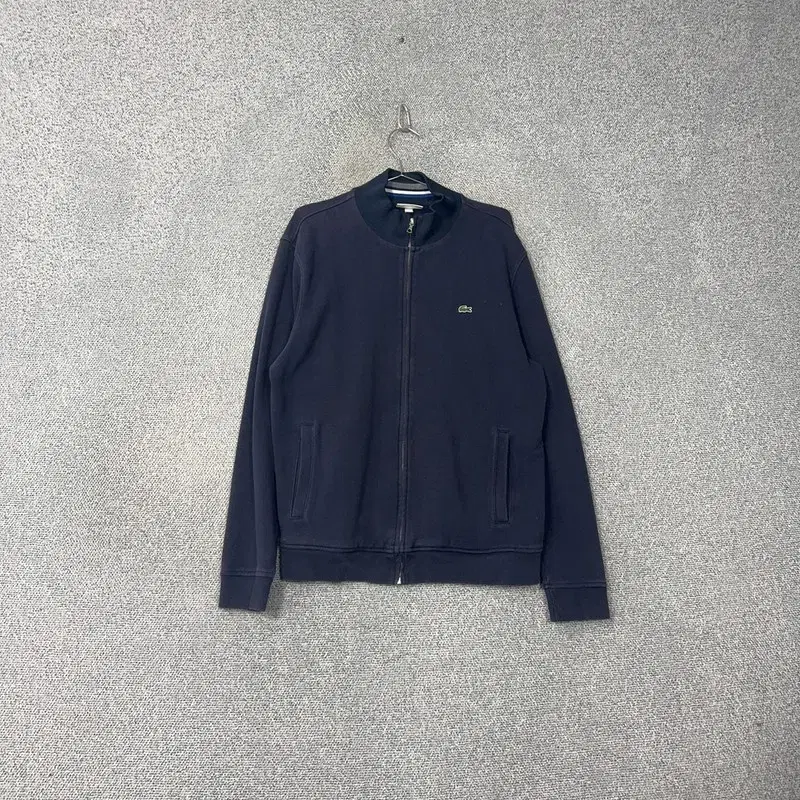 Lacoste Logo Cotton Navy Zip-Up Jersey XL