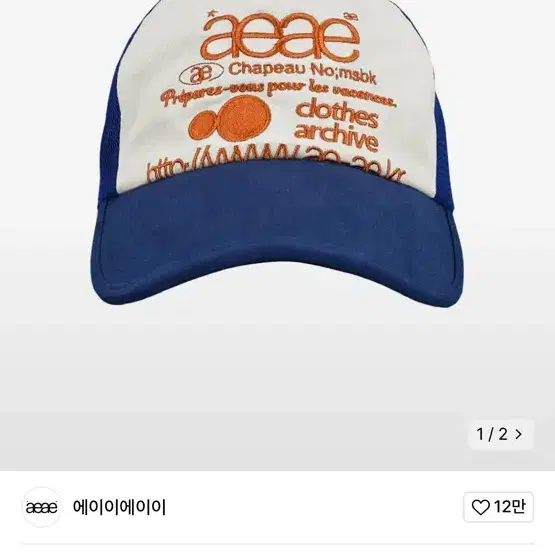 에이이에이이 매쉬 캡 모자 WEB LOGO MESH CAP