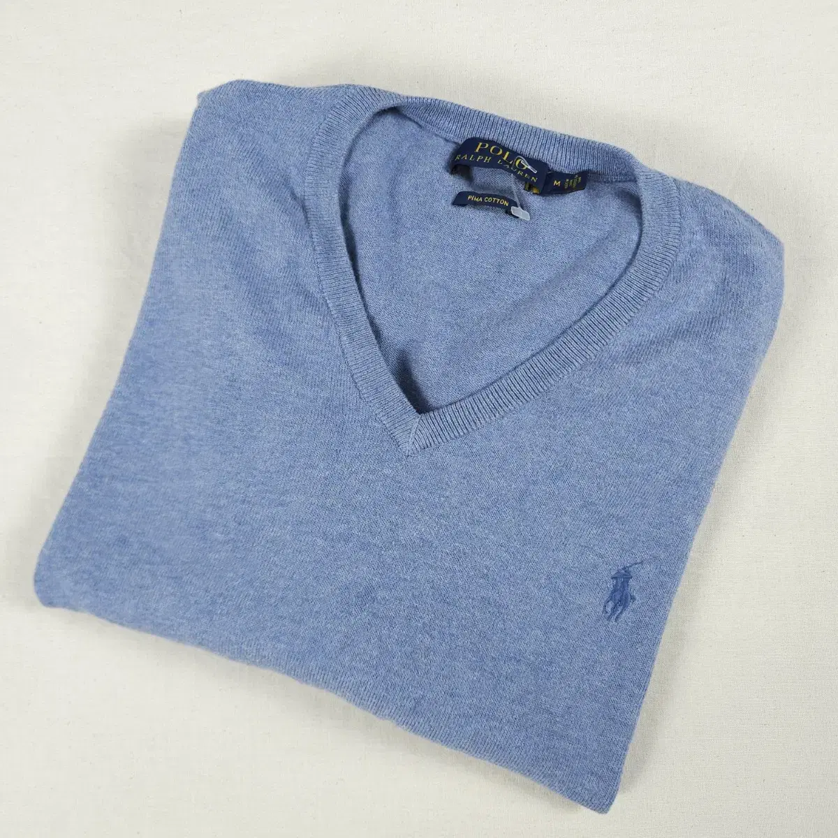 Polo Knit V-neck Sky Blue ( L )