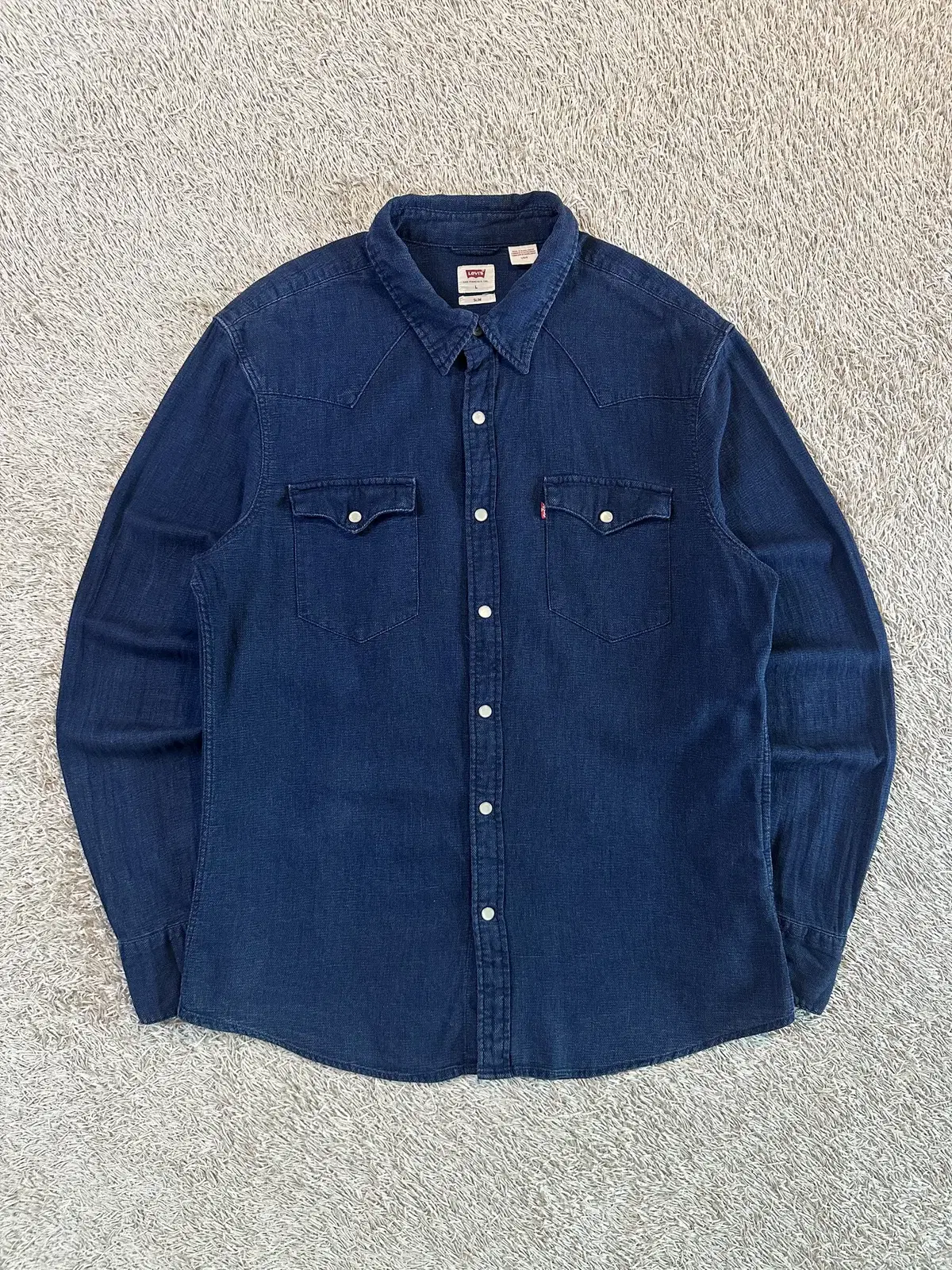 [L] Levi's LEVIS Western two-pocket denim shirt jin blue