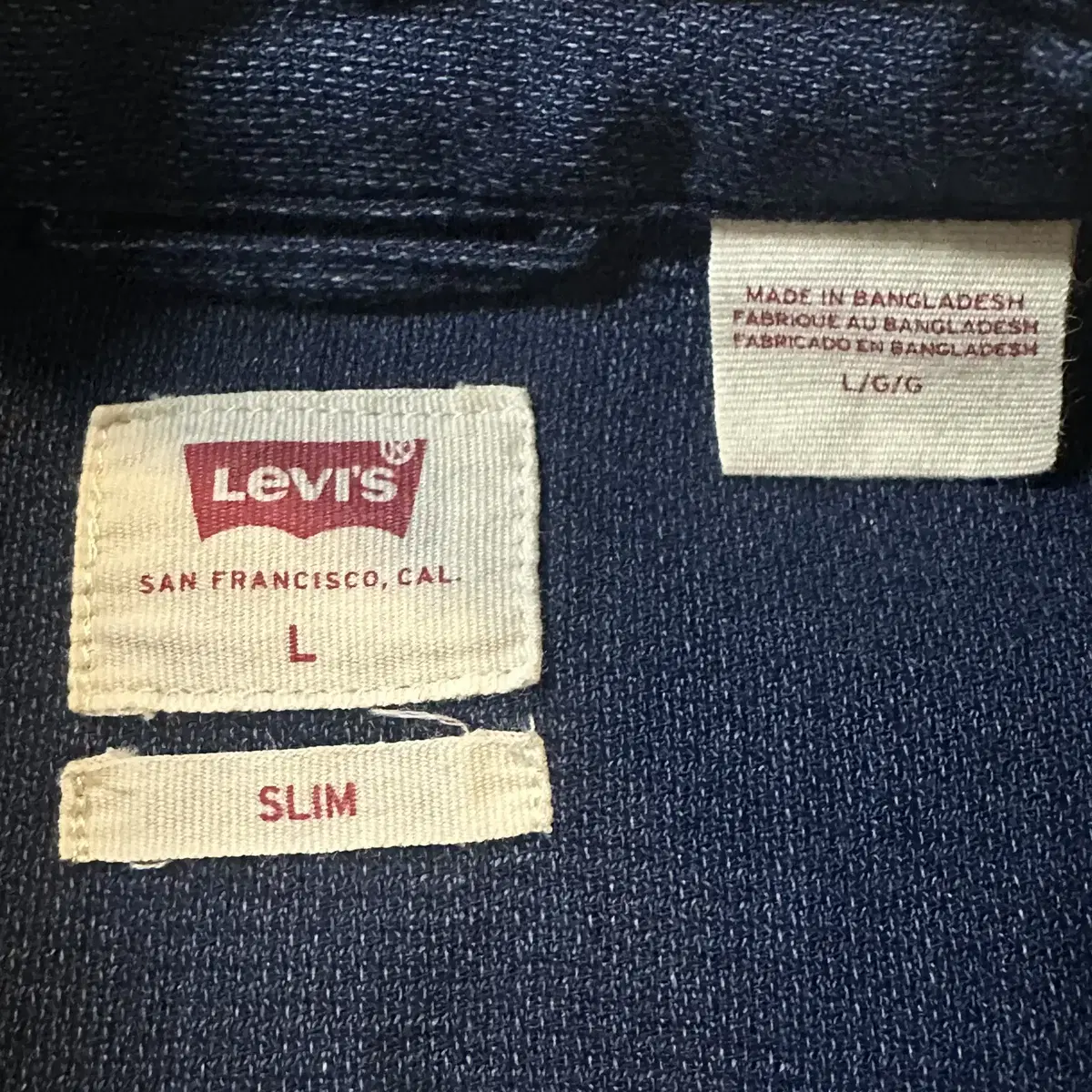 [L] 리바이스 LEVIS 웨스턴 투포켓 데님 셔츠 진청