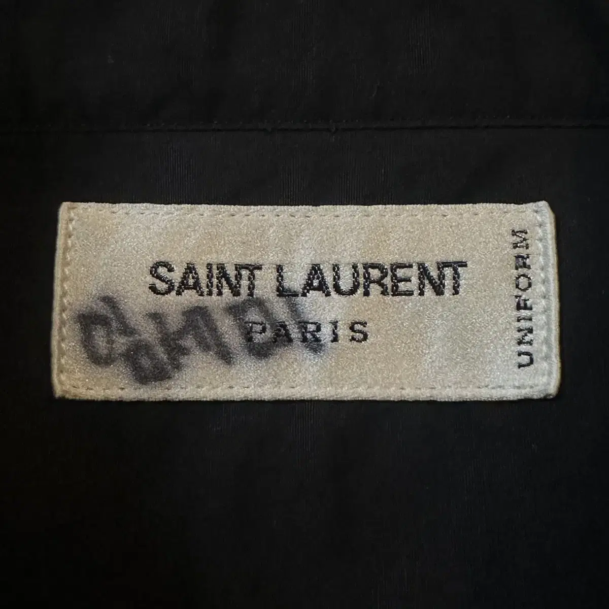 [F36] 생로랑 SAINT LAURENT 코튼 셔츠 블랙