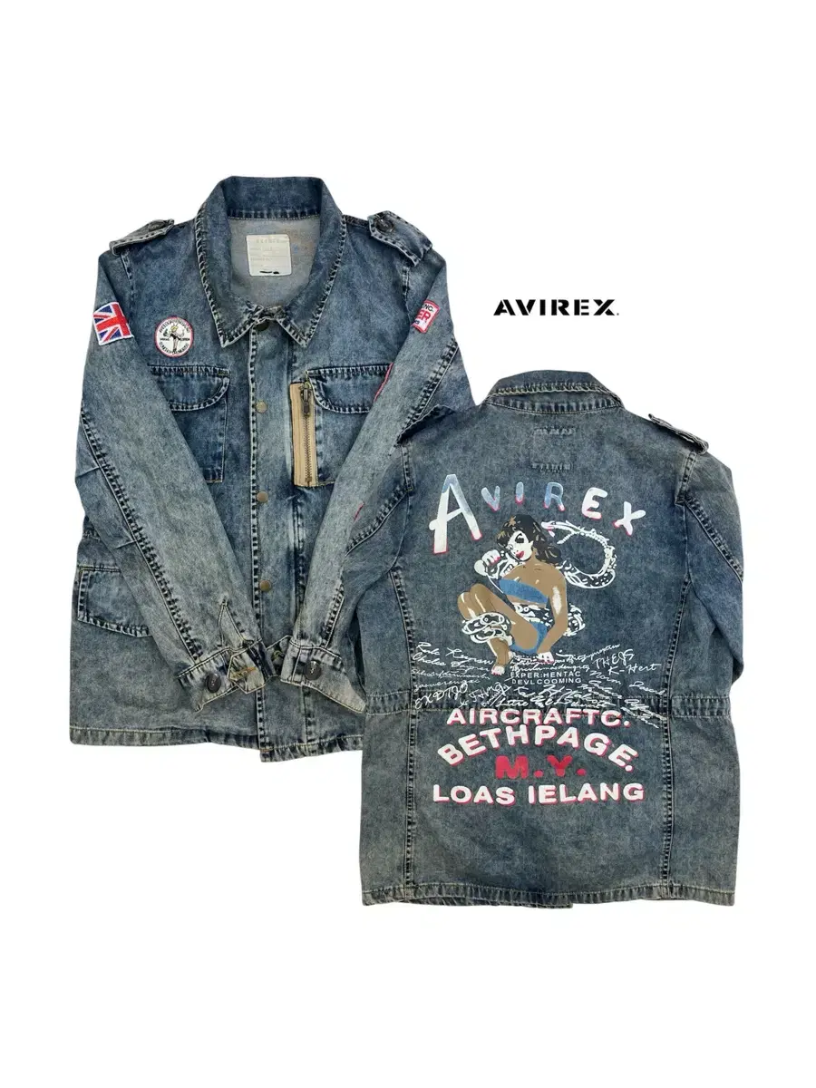 Avirex Painting Jeans Jacket