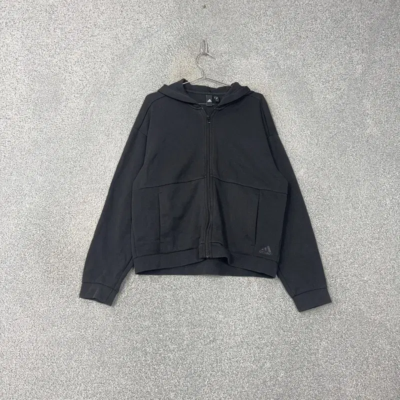 adidas 3-Strips Black Hooded Zip Up XL