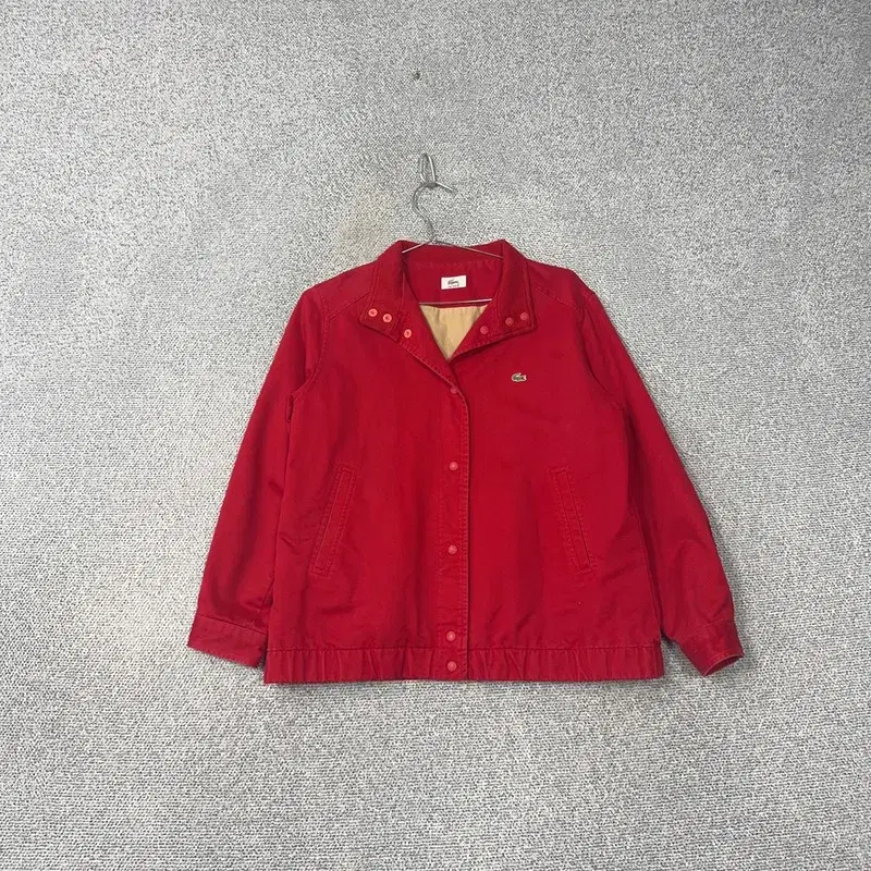 Lacoste Logo Button Cotton Red Jacket 100% Cotton