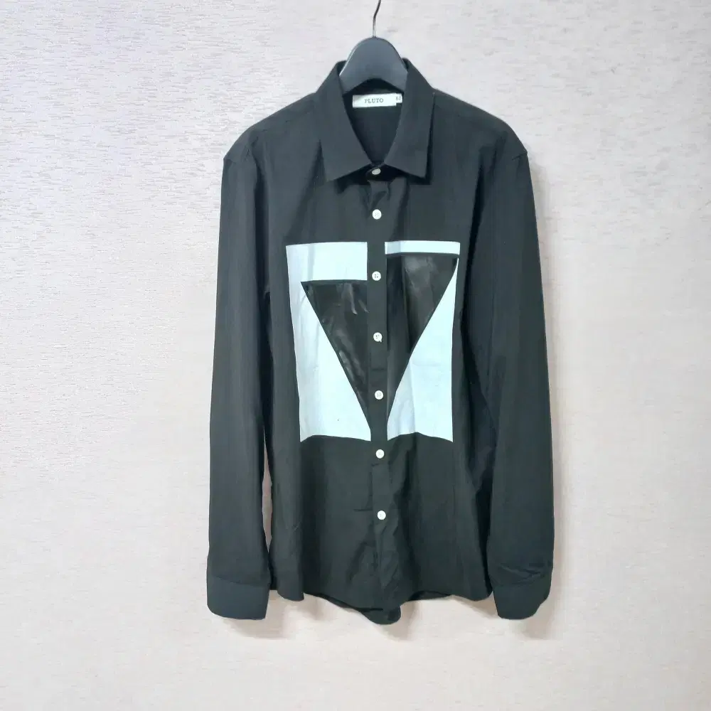 10-26/PLUTO Black Printed Shirt Men's