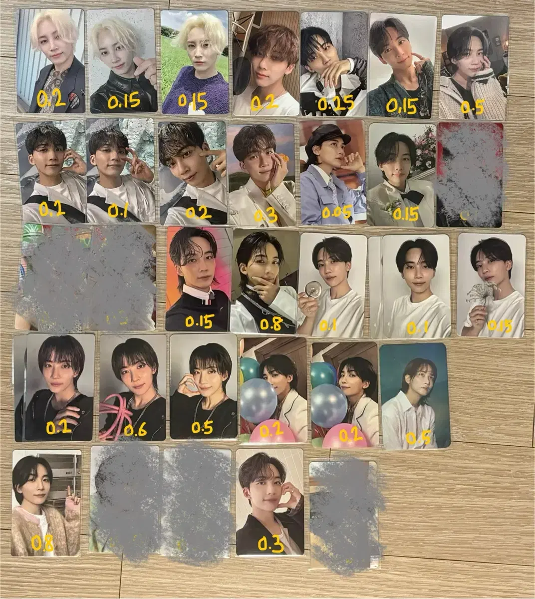 Seventeen photocards photocard alpo wts jeonghan mingyu coops hoshi shua jun dinovernon