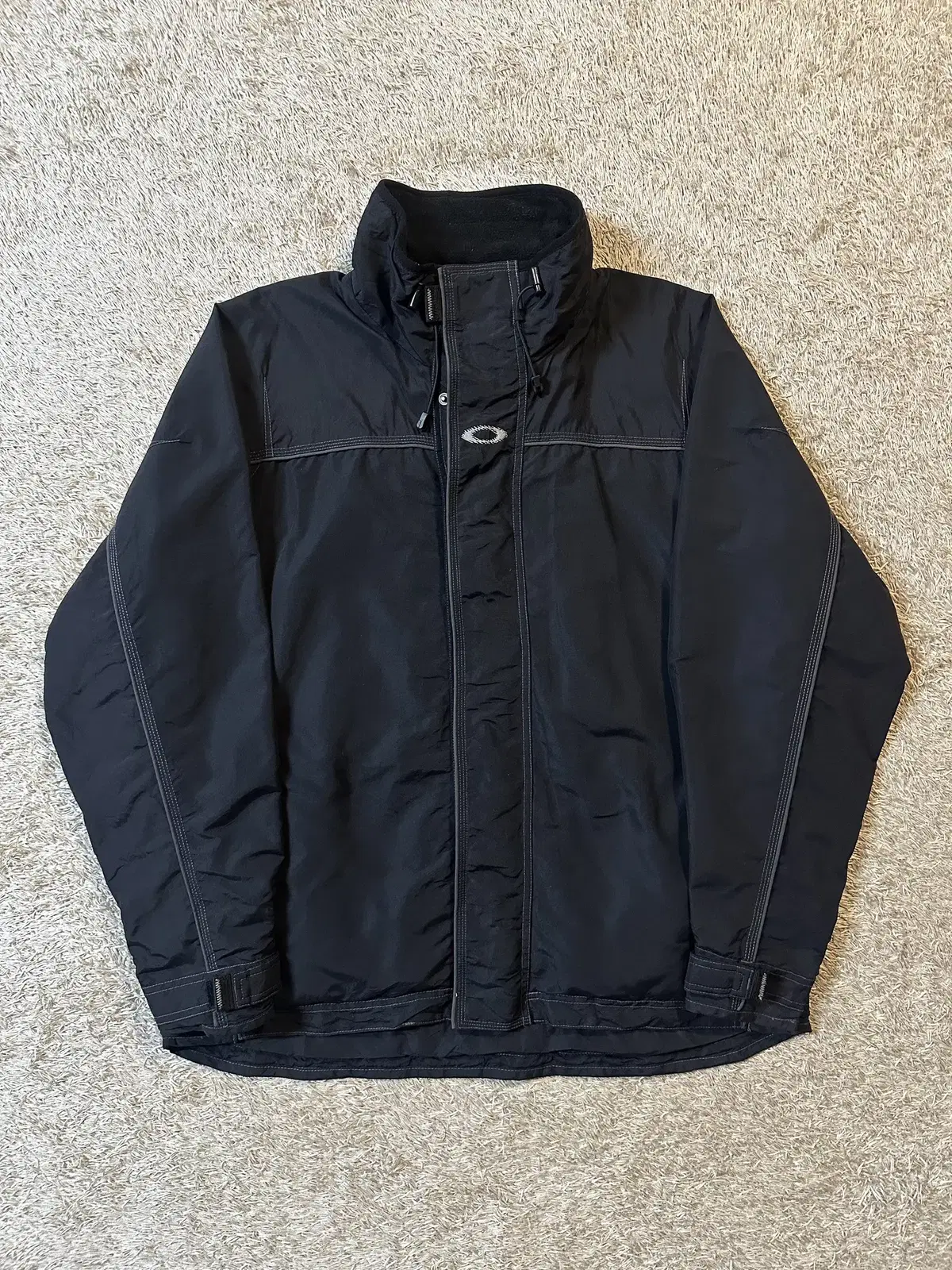 [M] Rare) 90s Oakley Two-Way Embroidered Go Stitch Boardshirt Windbreaker Jacket