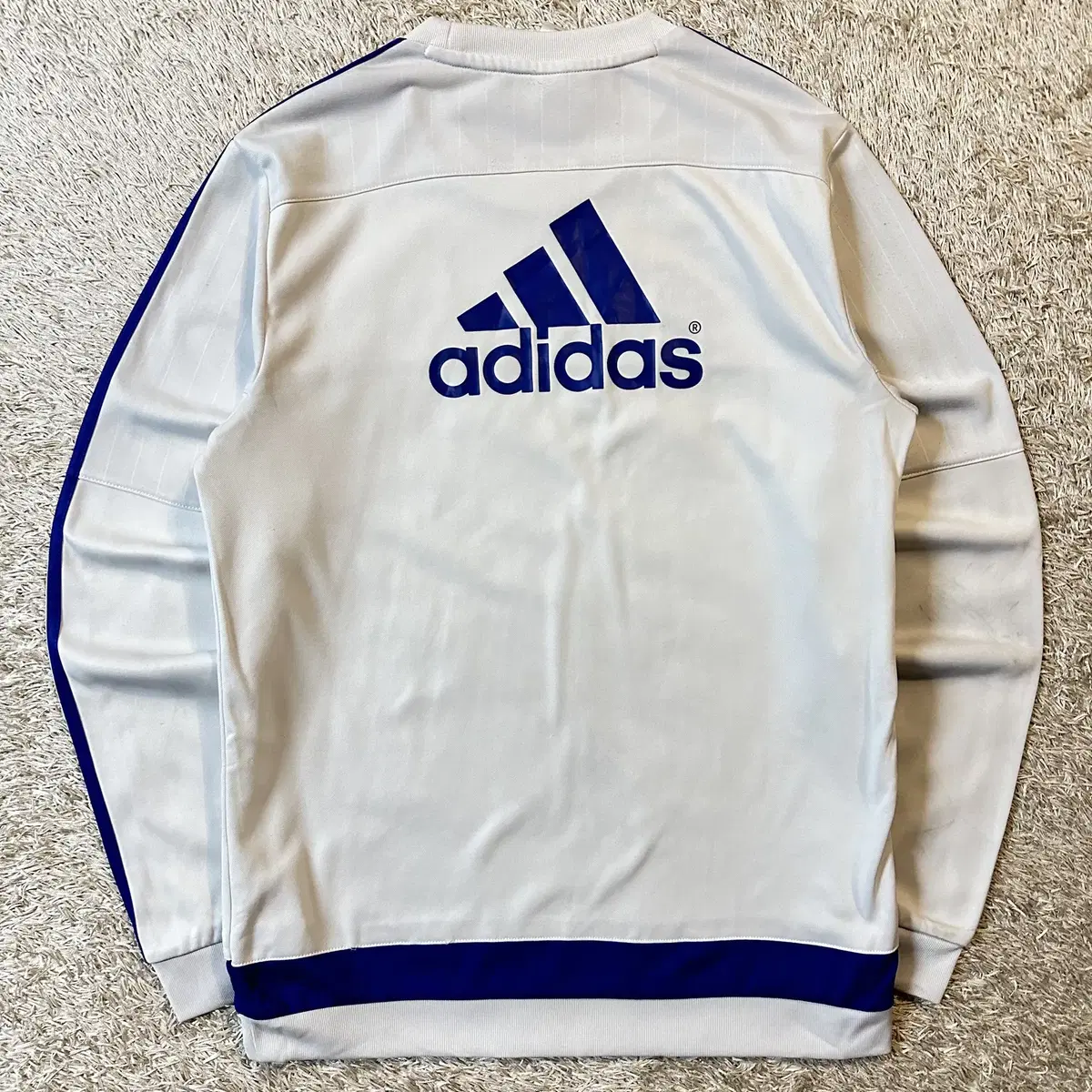 [S] 대장급) 아디다스 ADIDAS 첼시 트랙탑 맨투맨 화이트 블루